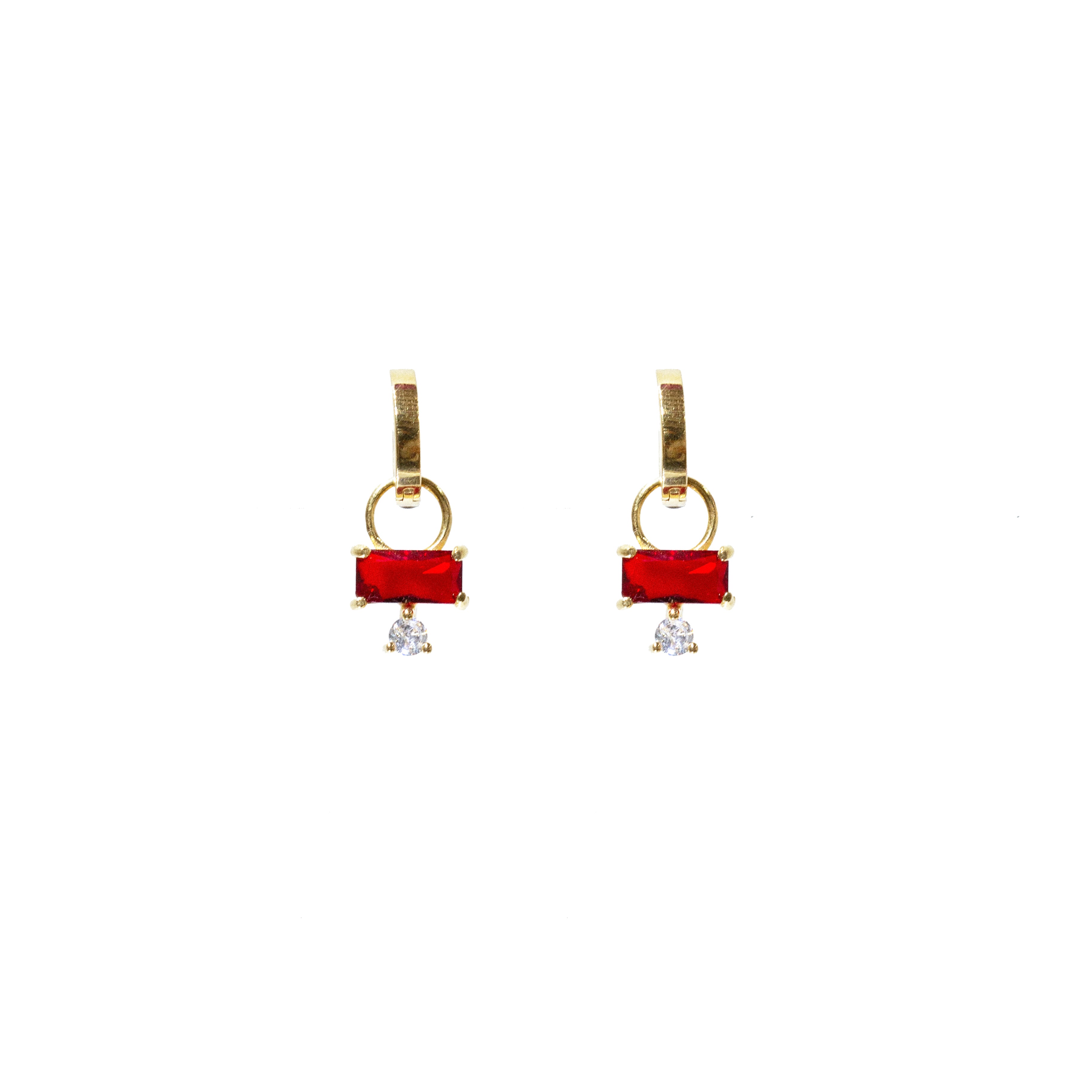 Pendientes Bes rojo