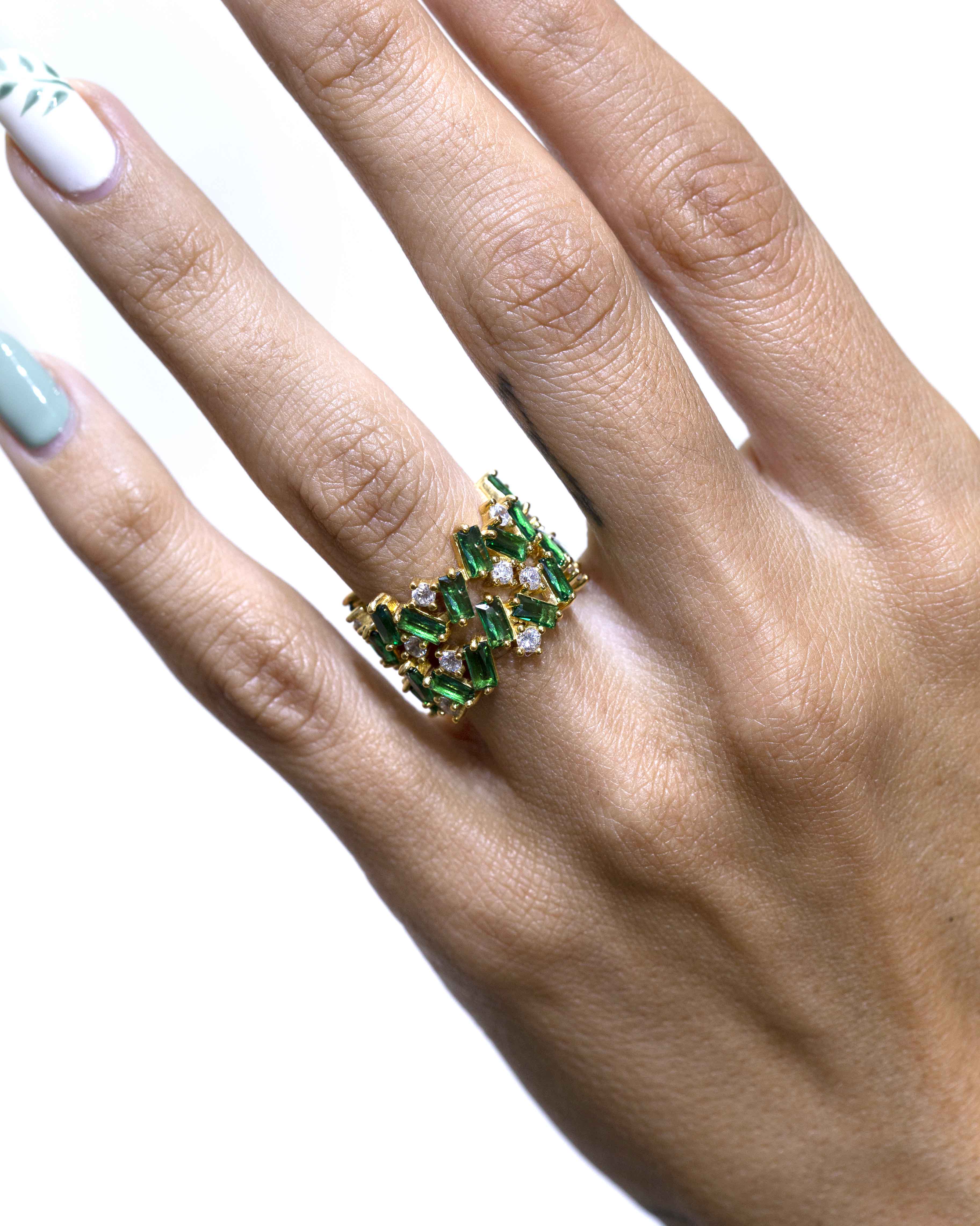 Anillo Tanit verde