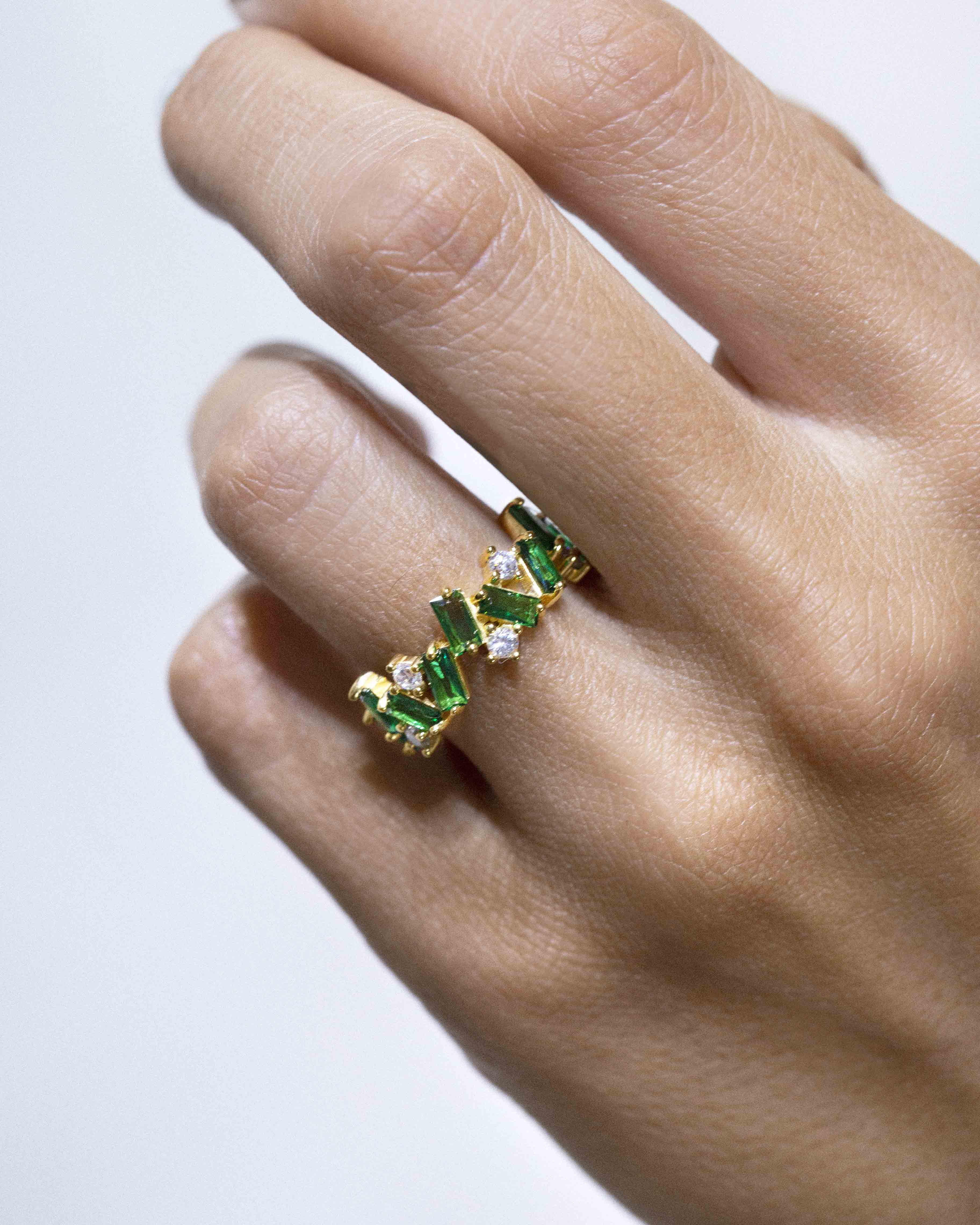 Anillo Tanit verde
