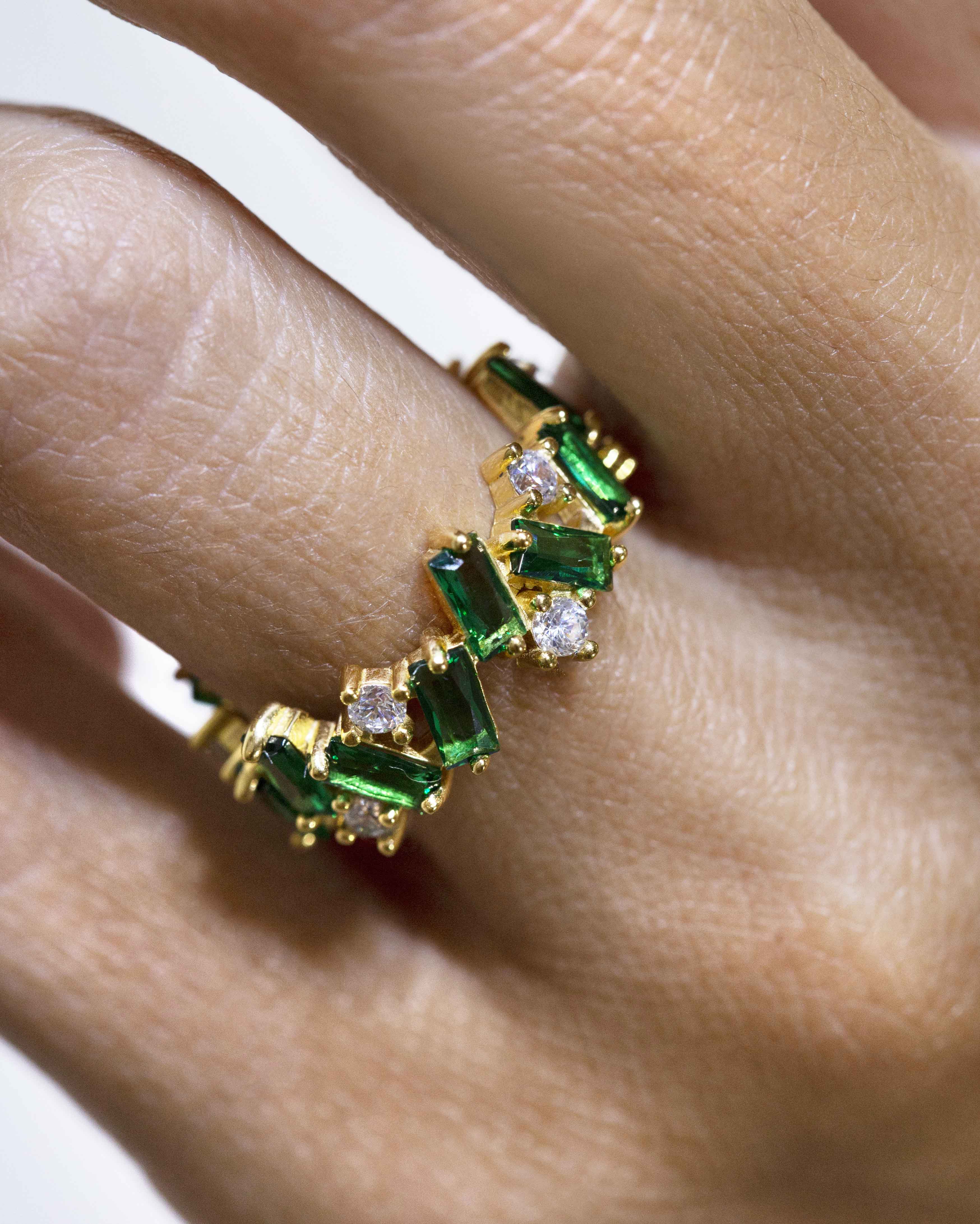 Anillo Tanit verde