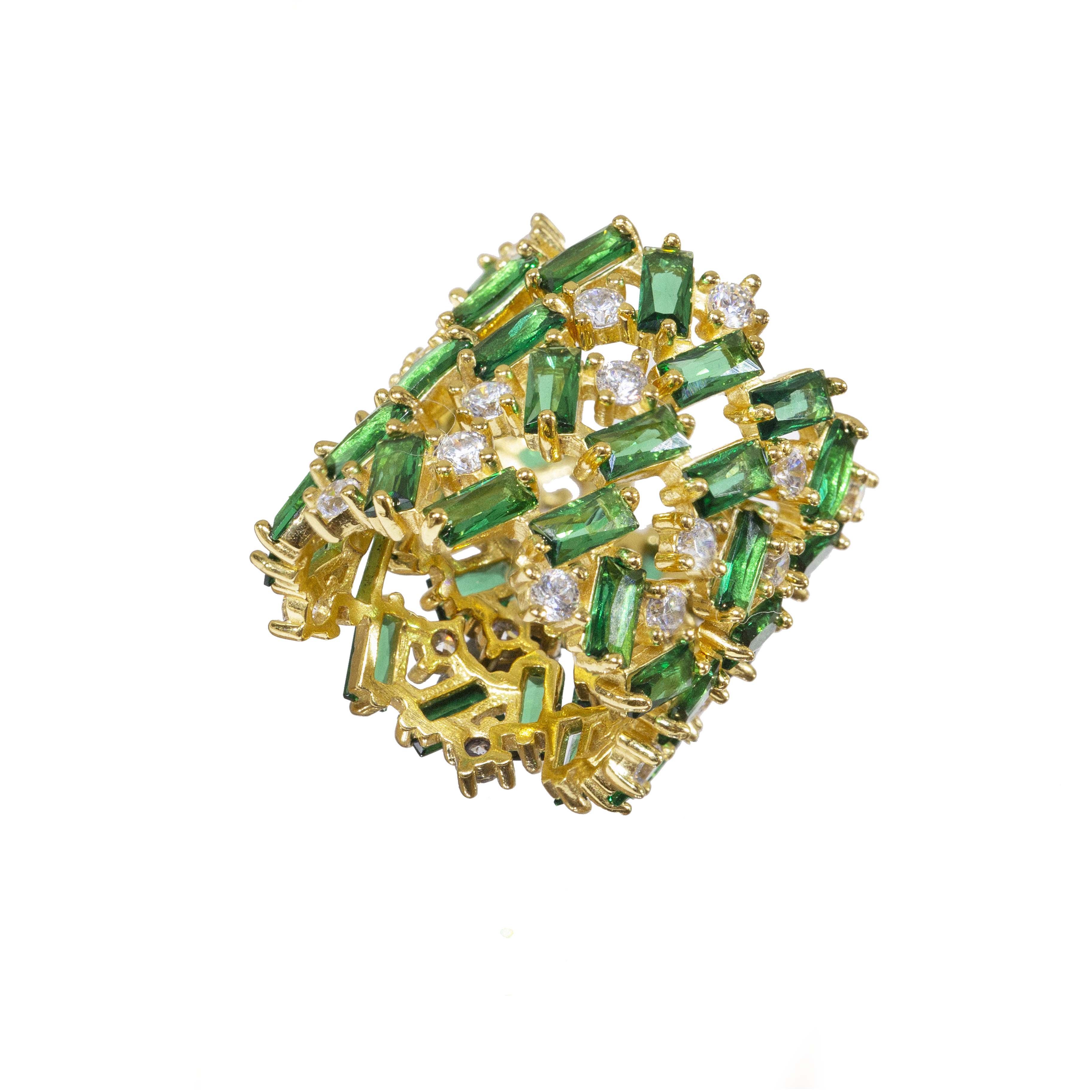 Anillo Tanit verde