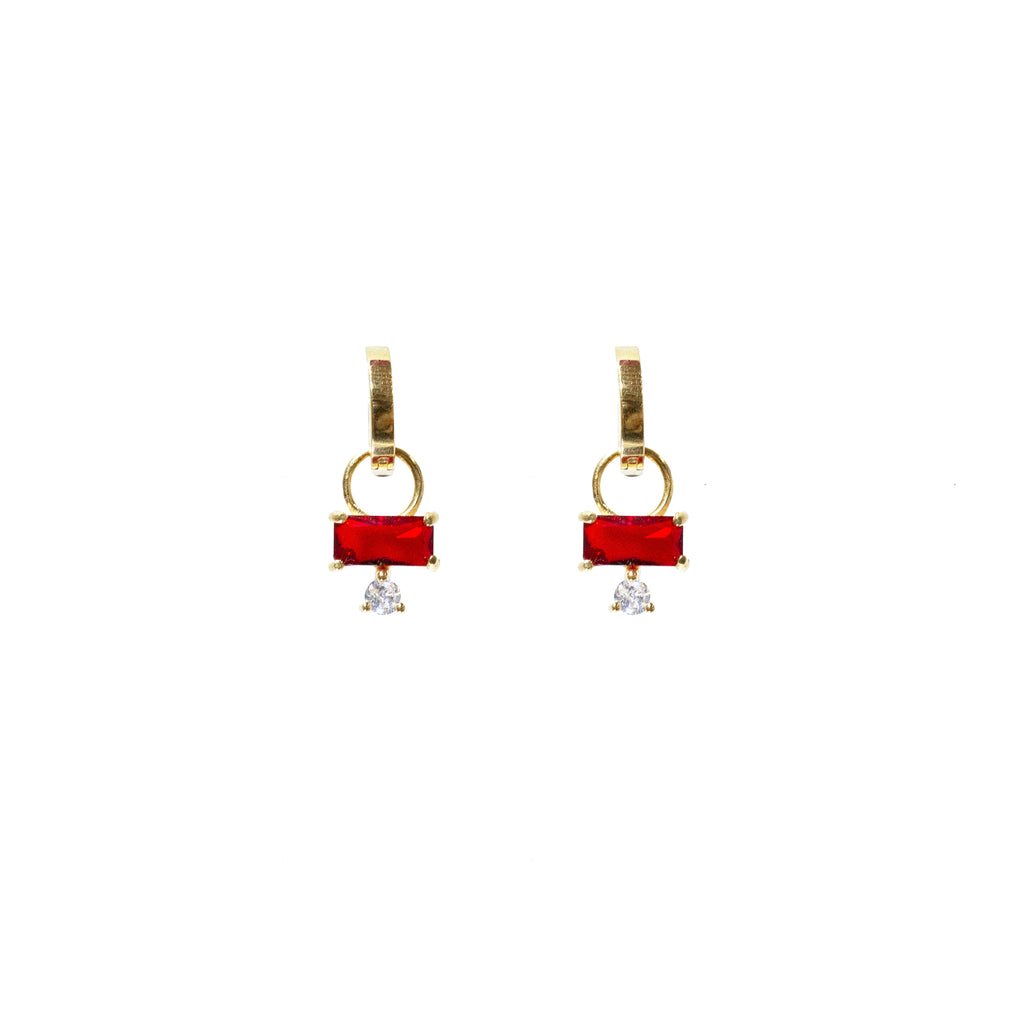 Pendientes Bes rojo