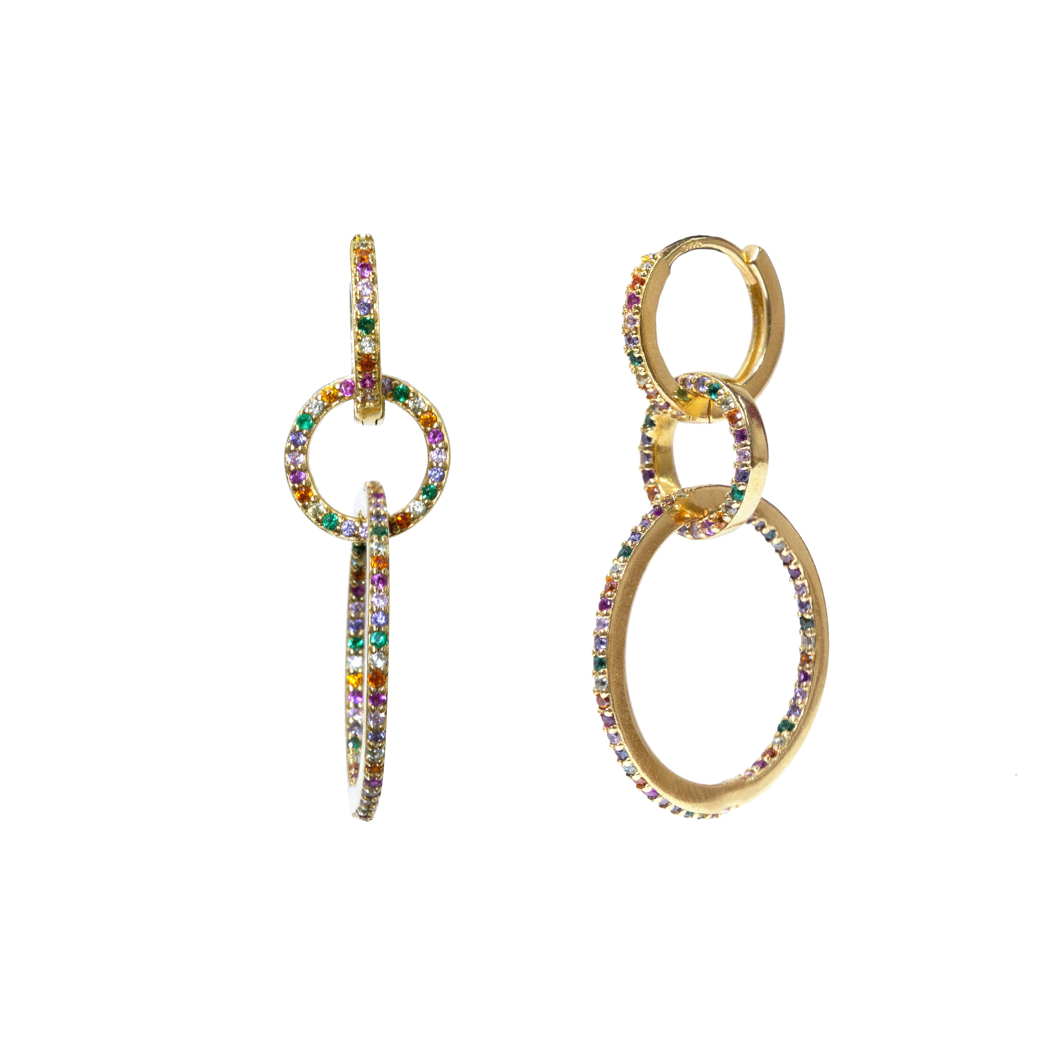 Pendientes Gran Eclipse multicolor