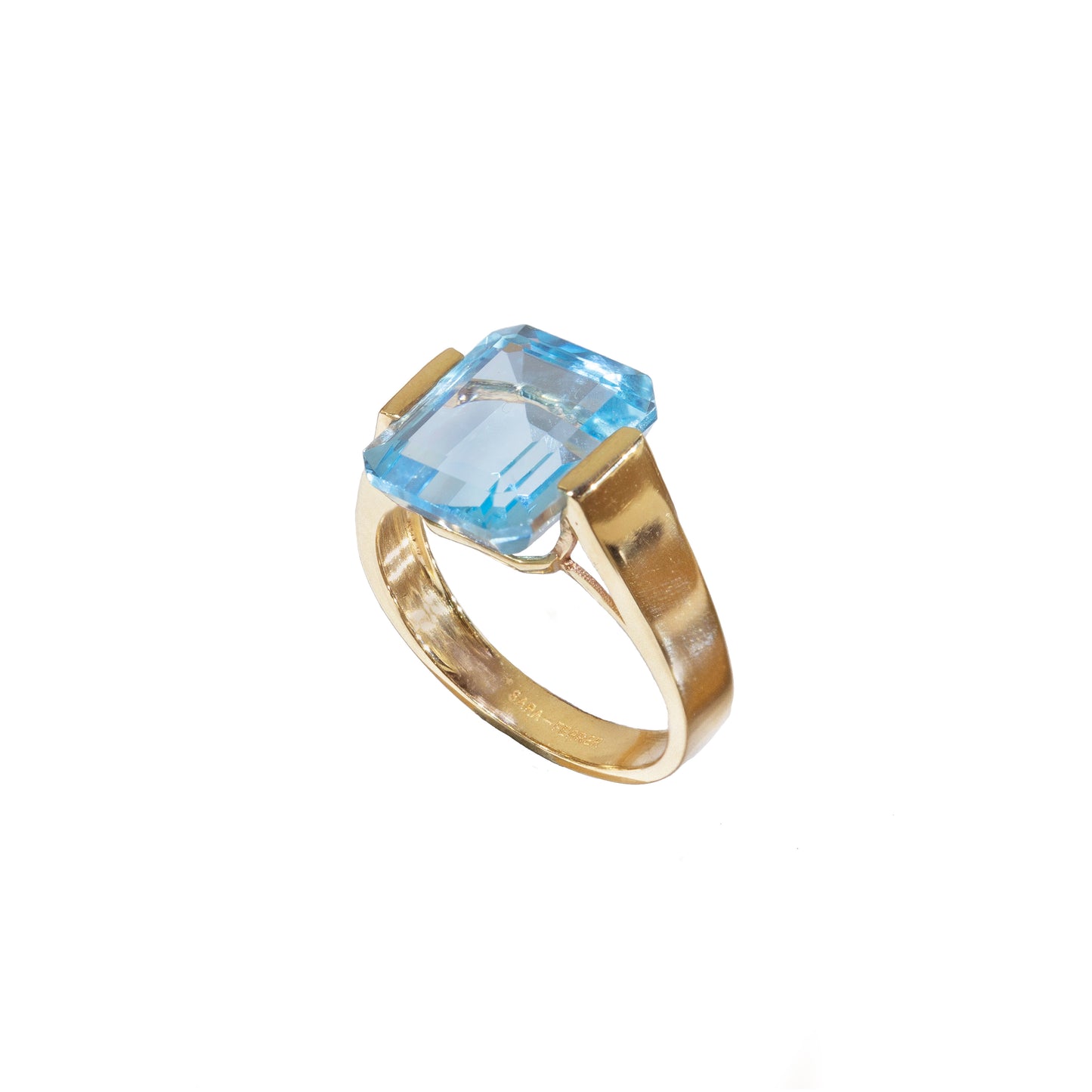 Ring Cala d'hort blue topaz