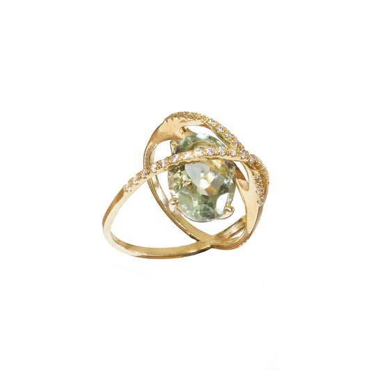 Green amethyst Benirrás ring