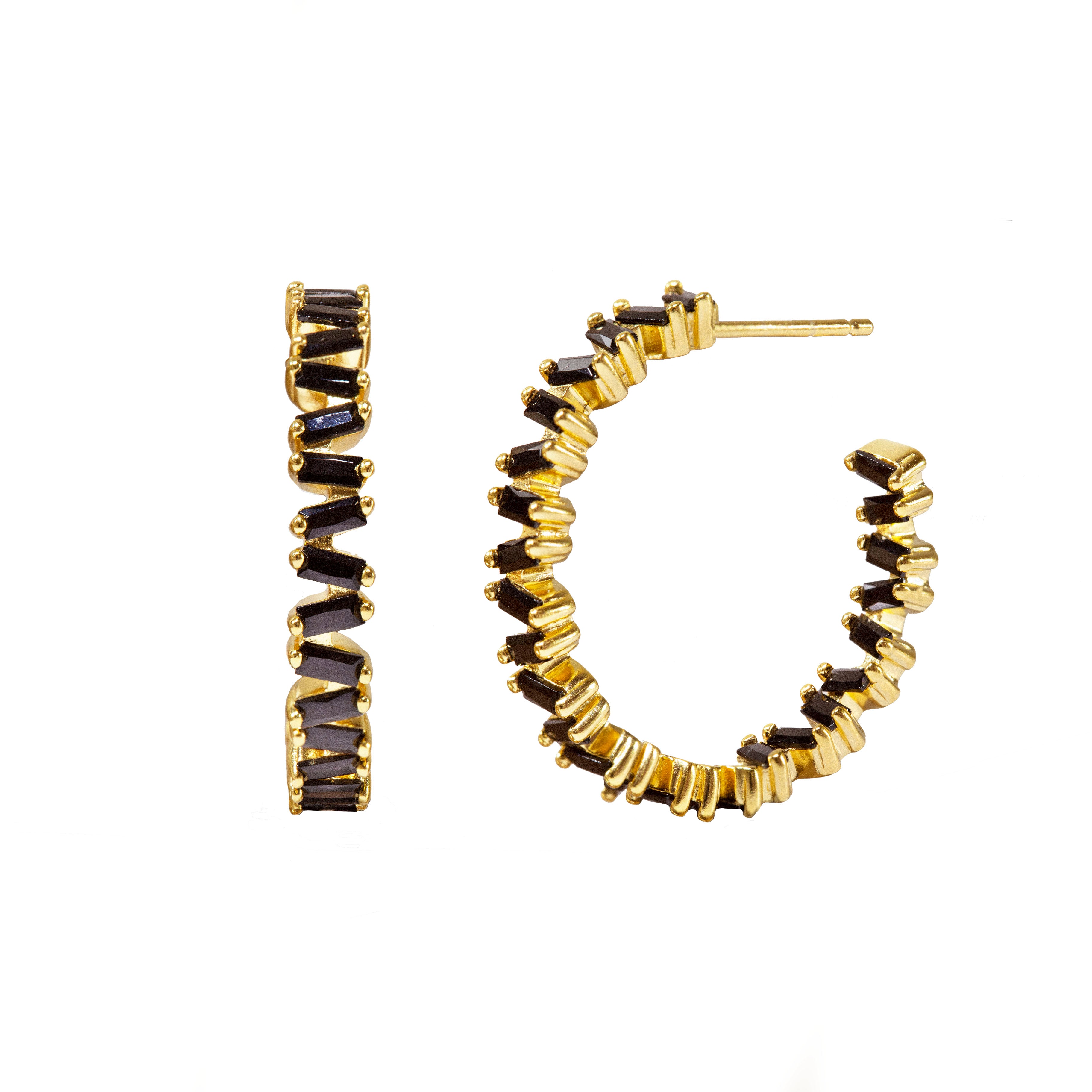 Pendientes Atlantis negro
