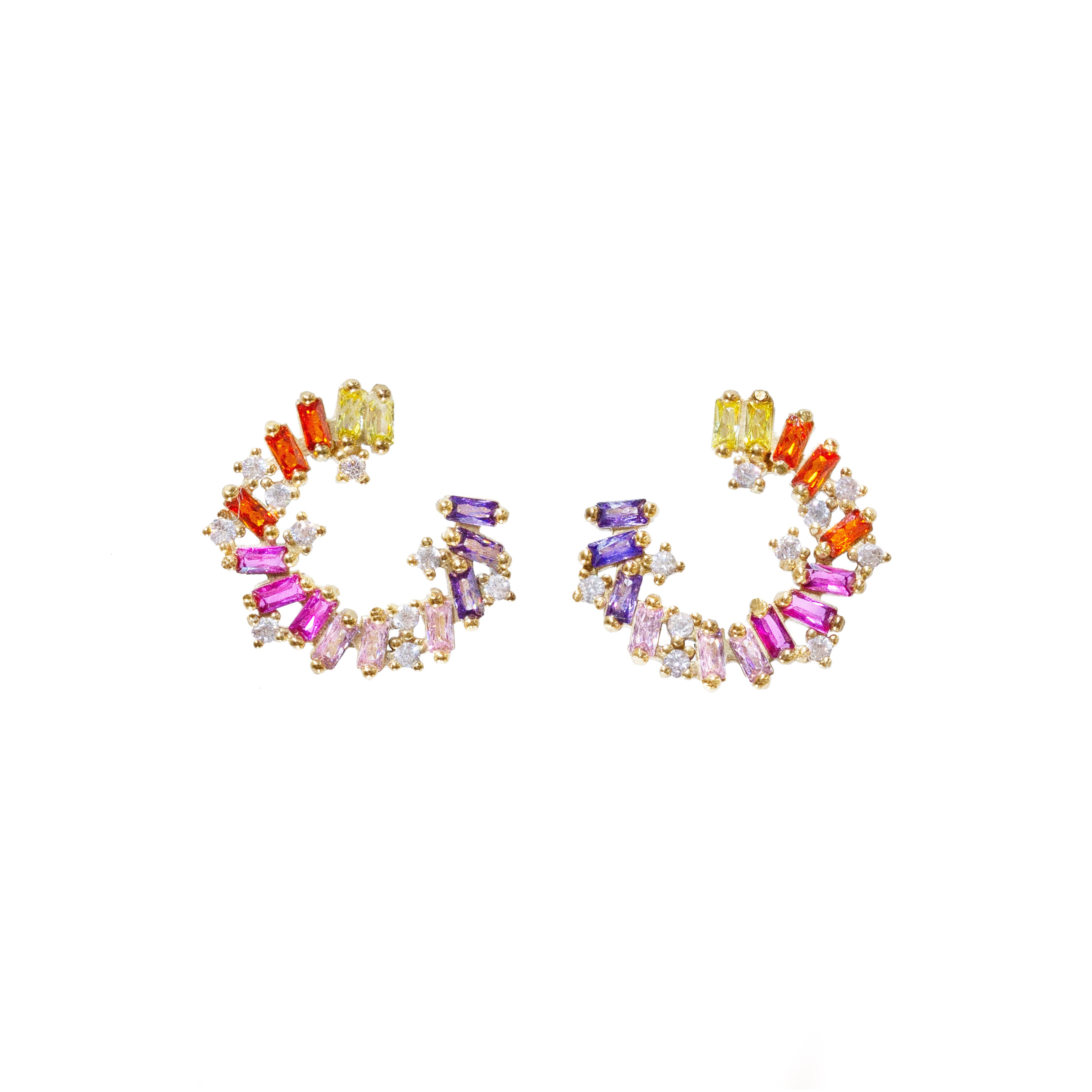 Pendientes Tanit Multicolor medianos