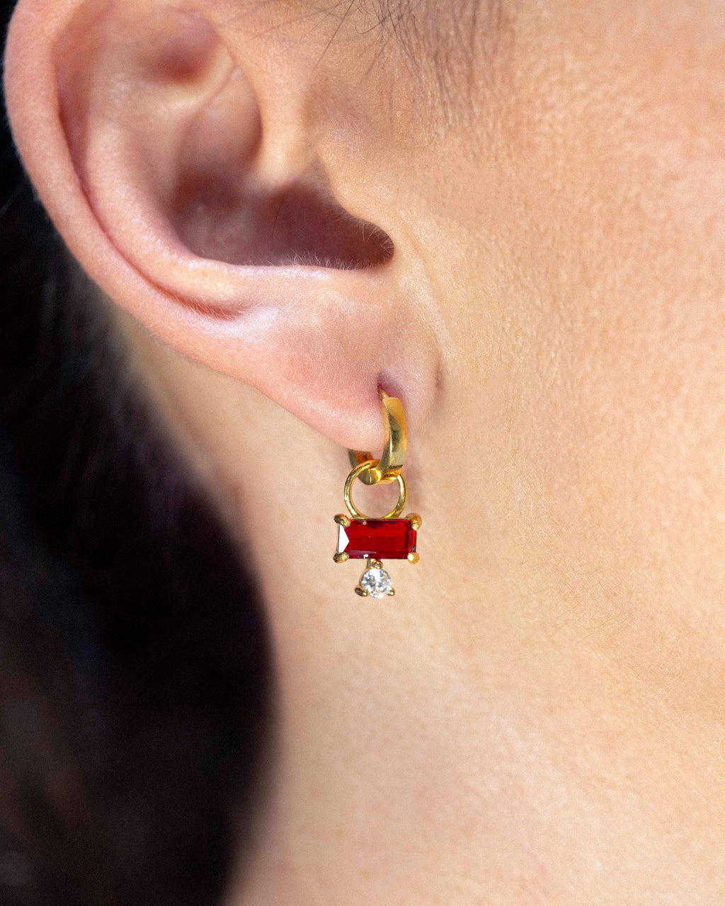 Pendientes Bes rojo