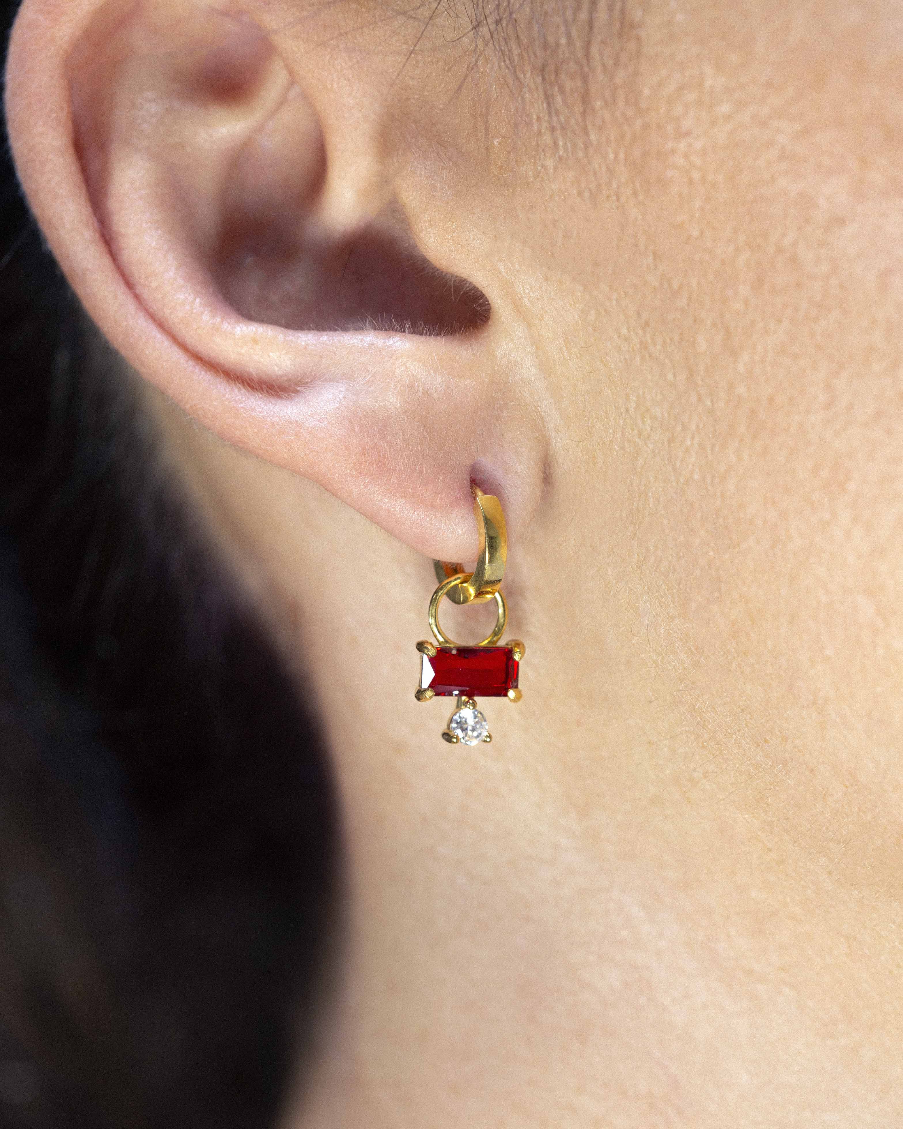 Pendientes Bes rojo