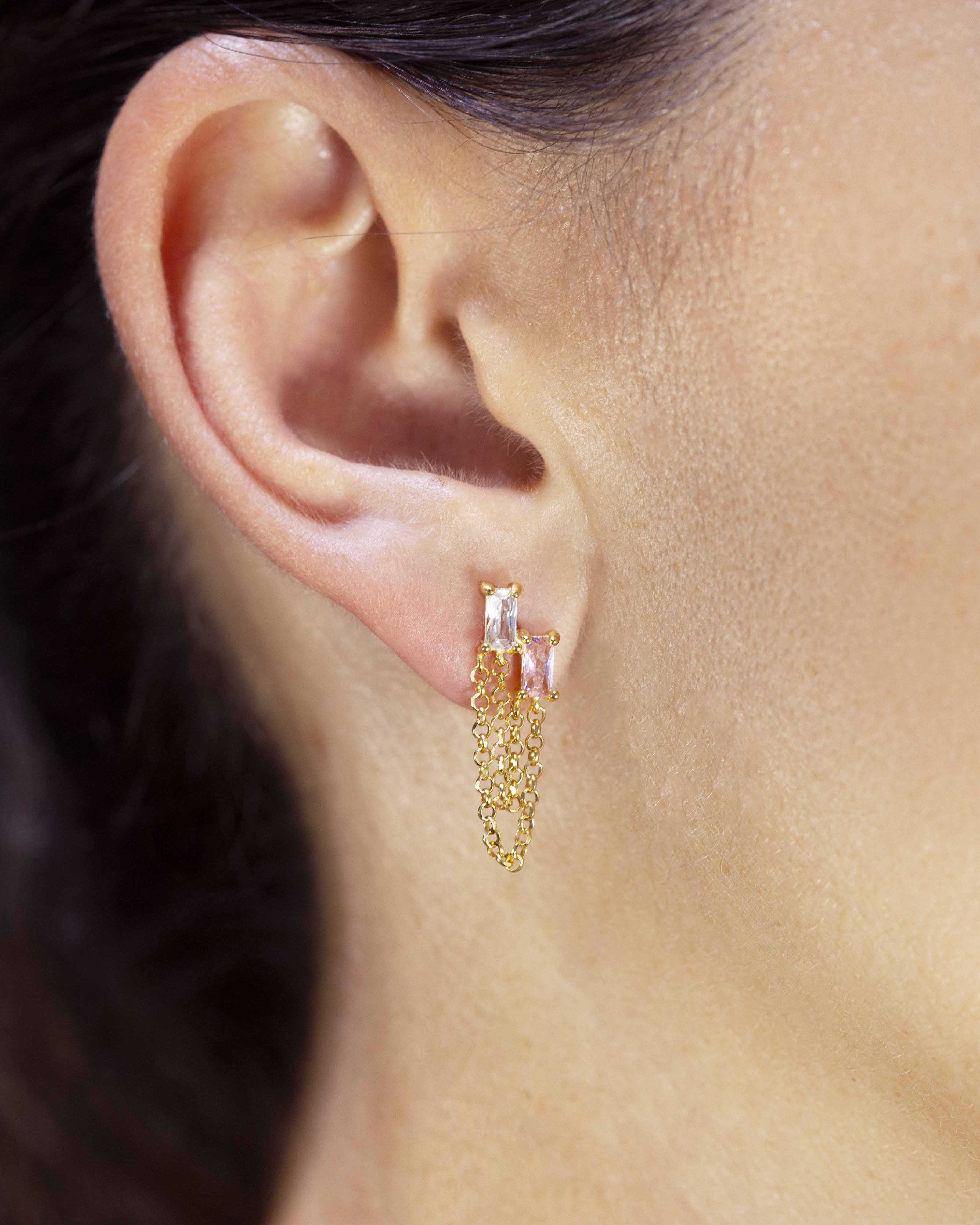 Pendientes Saladeta rosa