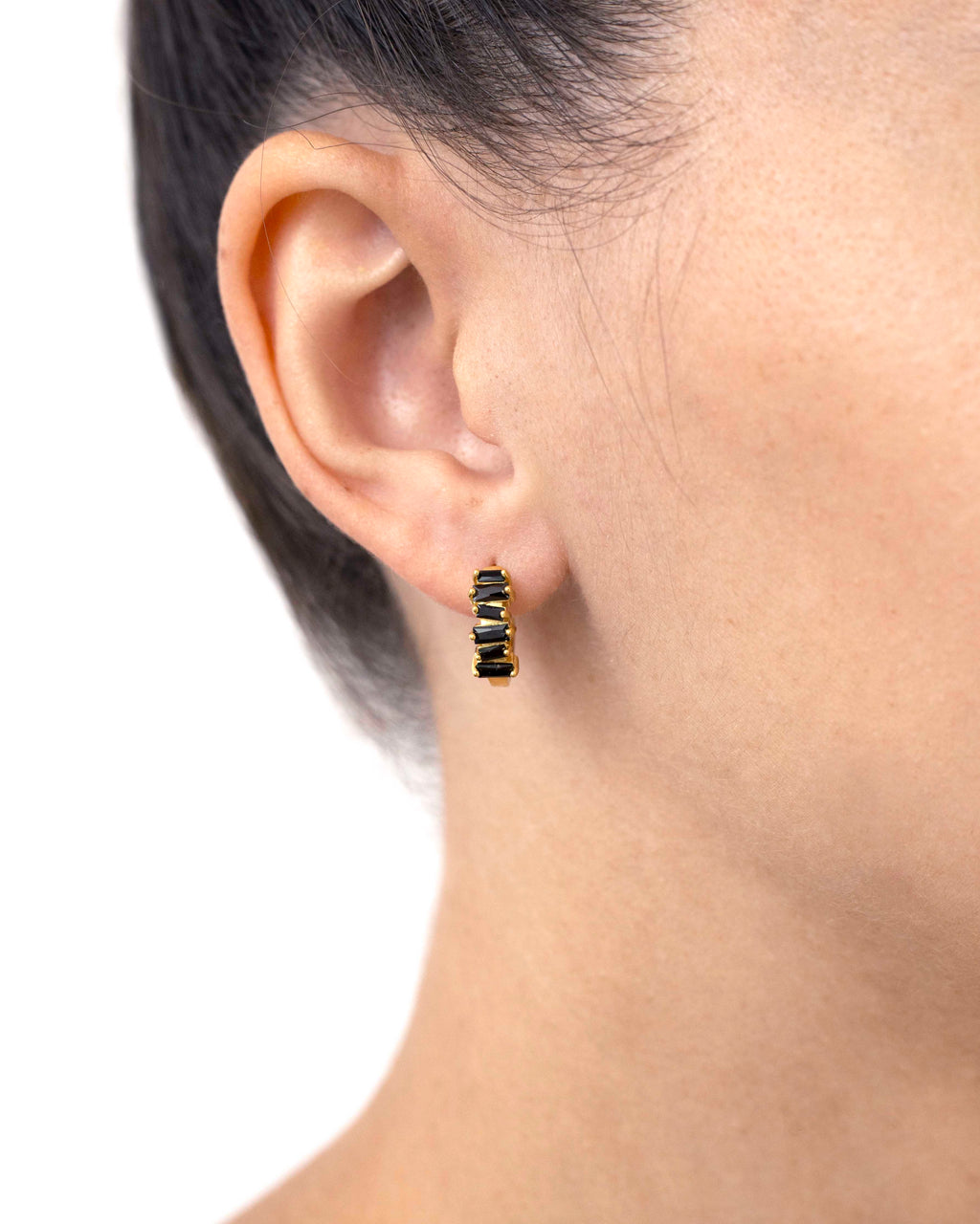 Pendientes Atlantis tiny negro