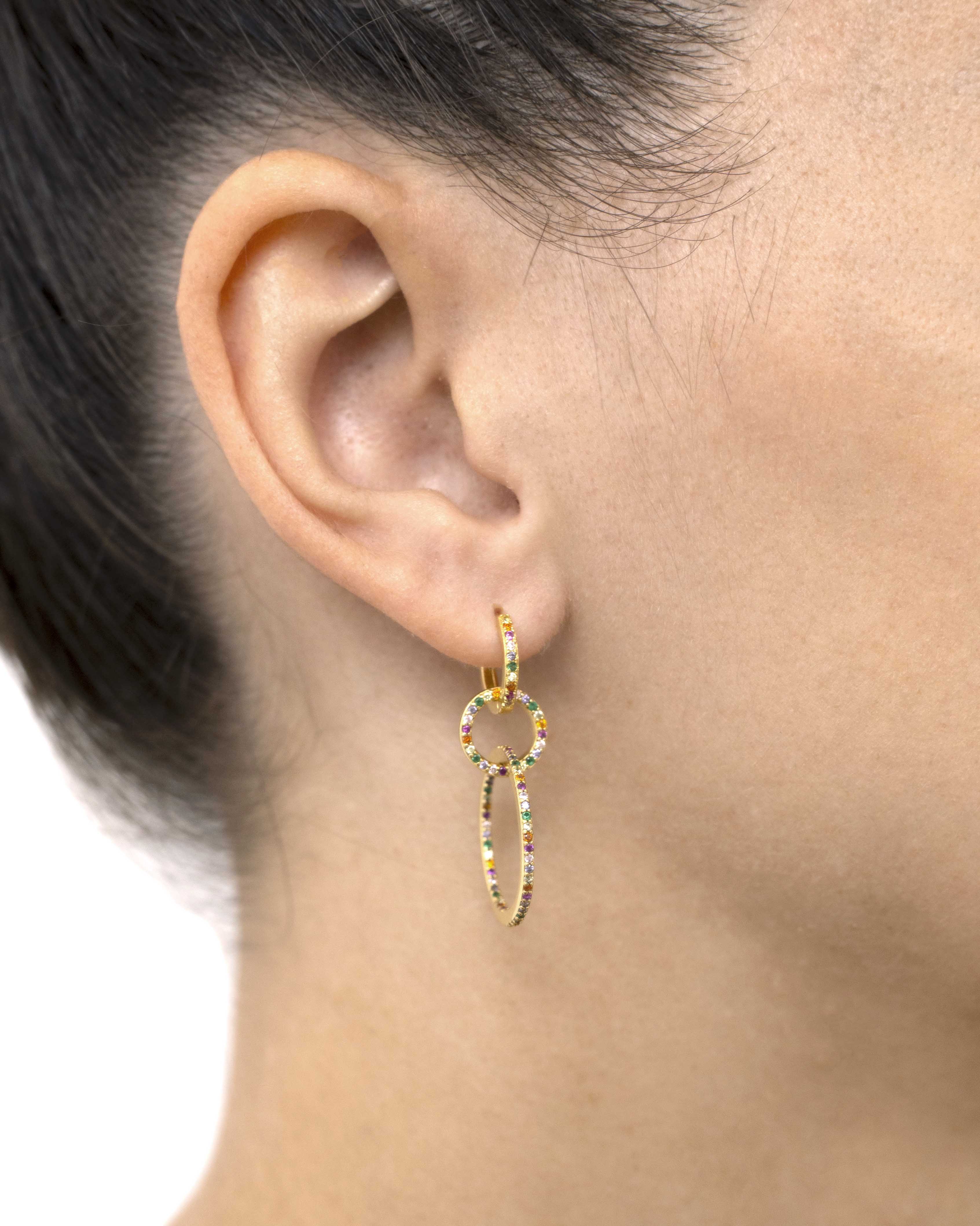 Pendientes Gran Eclipse multicolor
