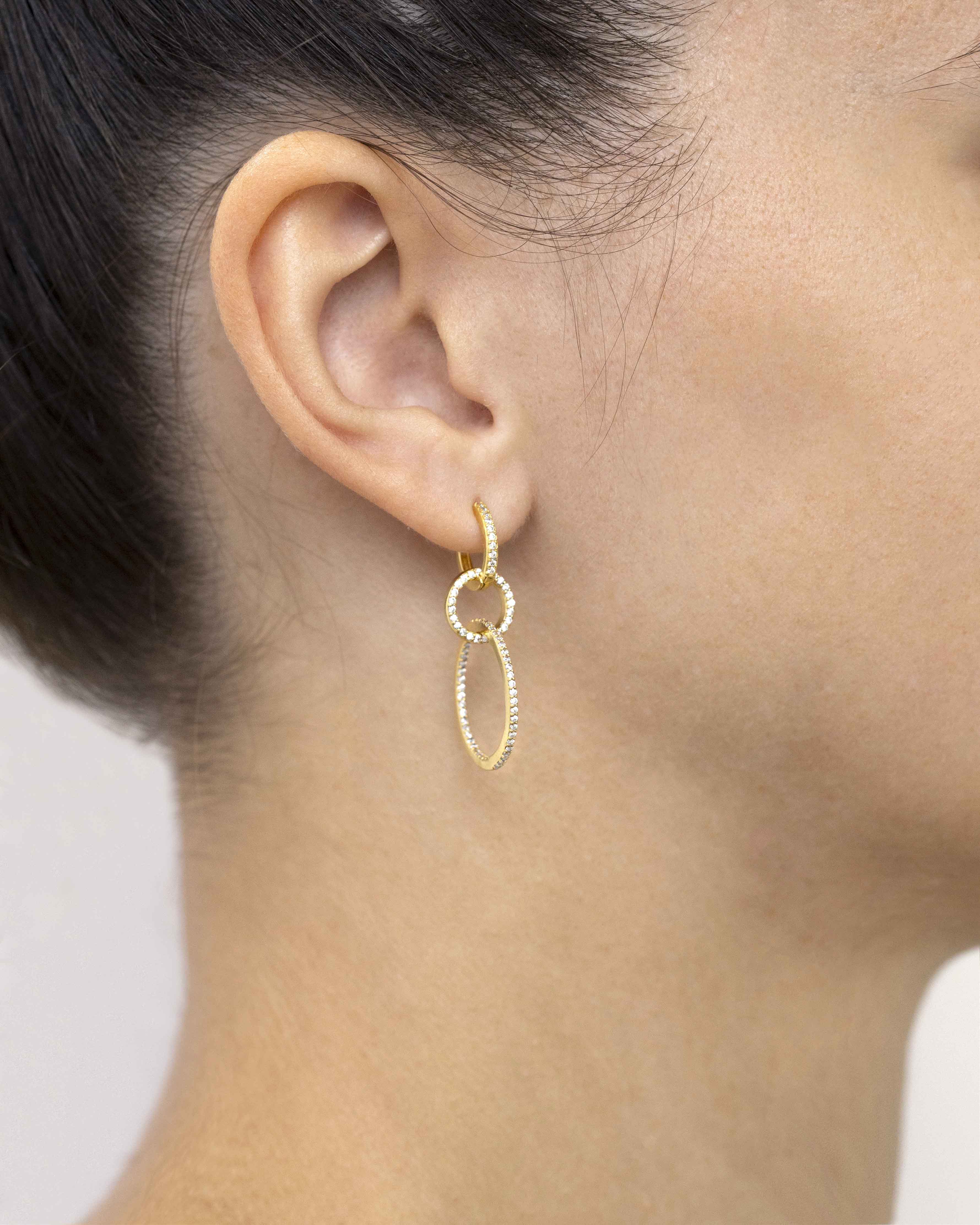 Pendientes Gran Eclipse blanco