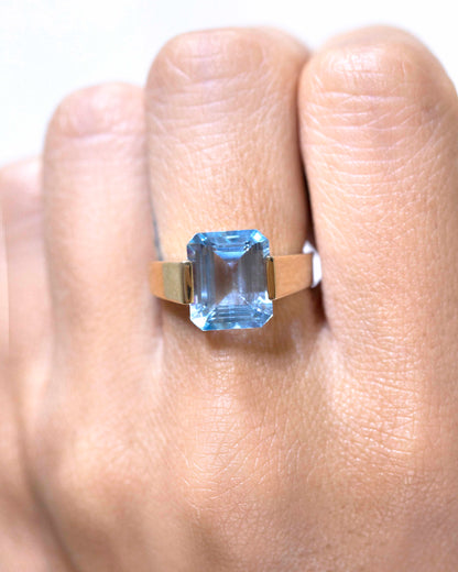 Ring Cala d'hort blue topaz