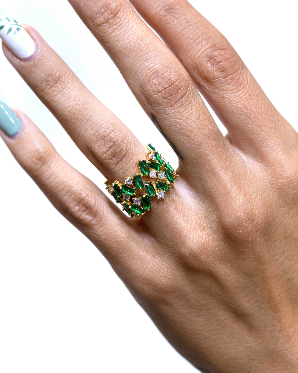 Anillo Tanit verde