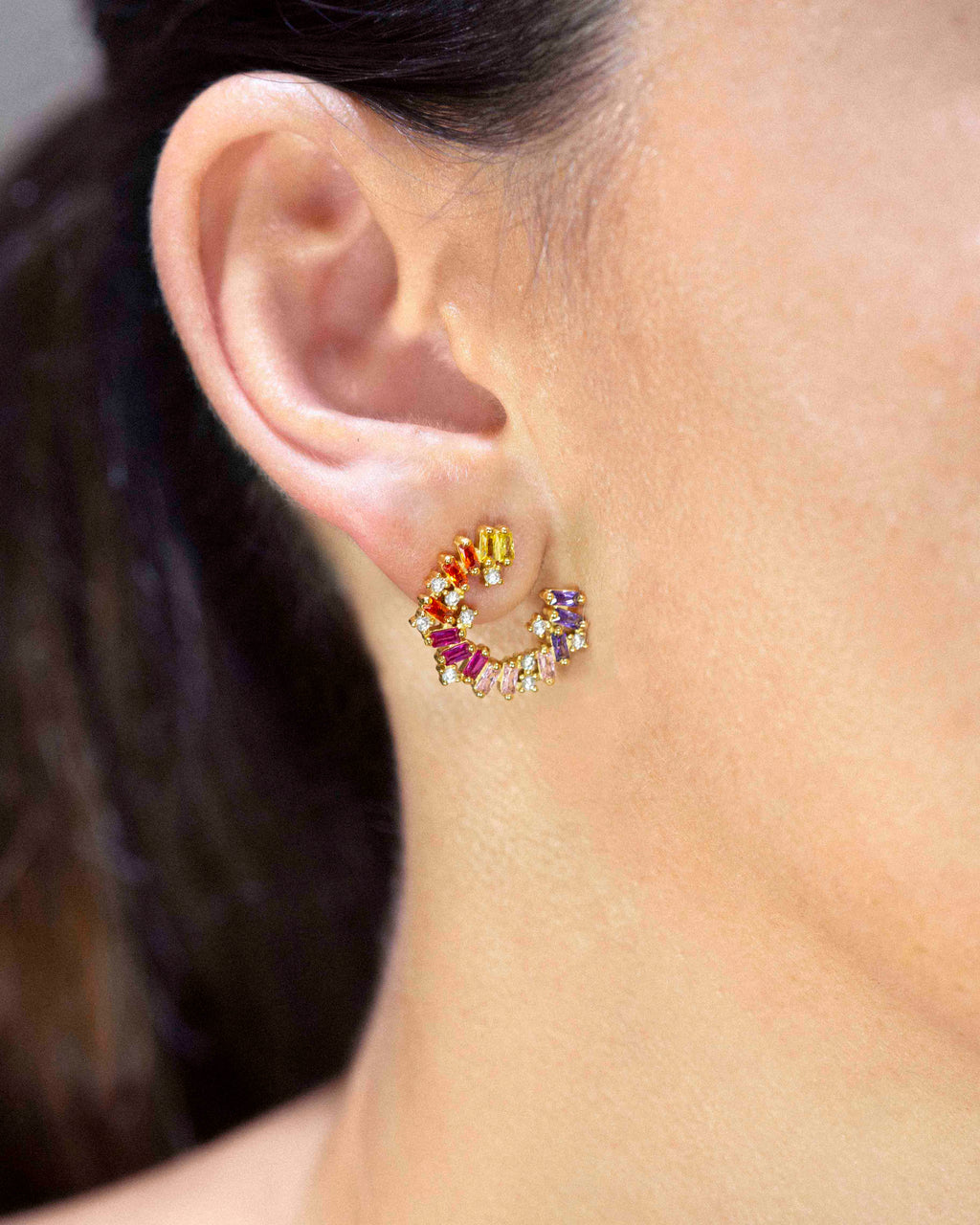 Pendientes Tanit Multicolor medianos